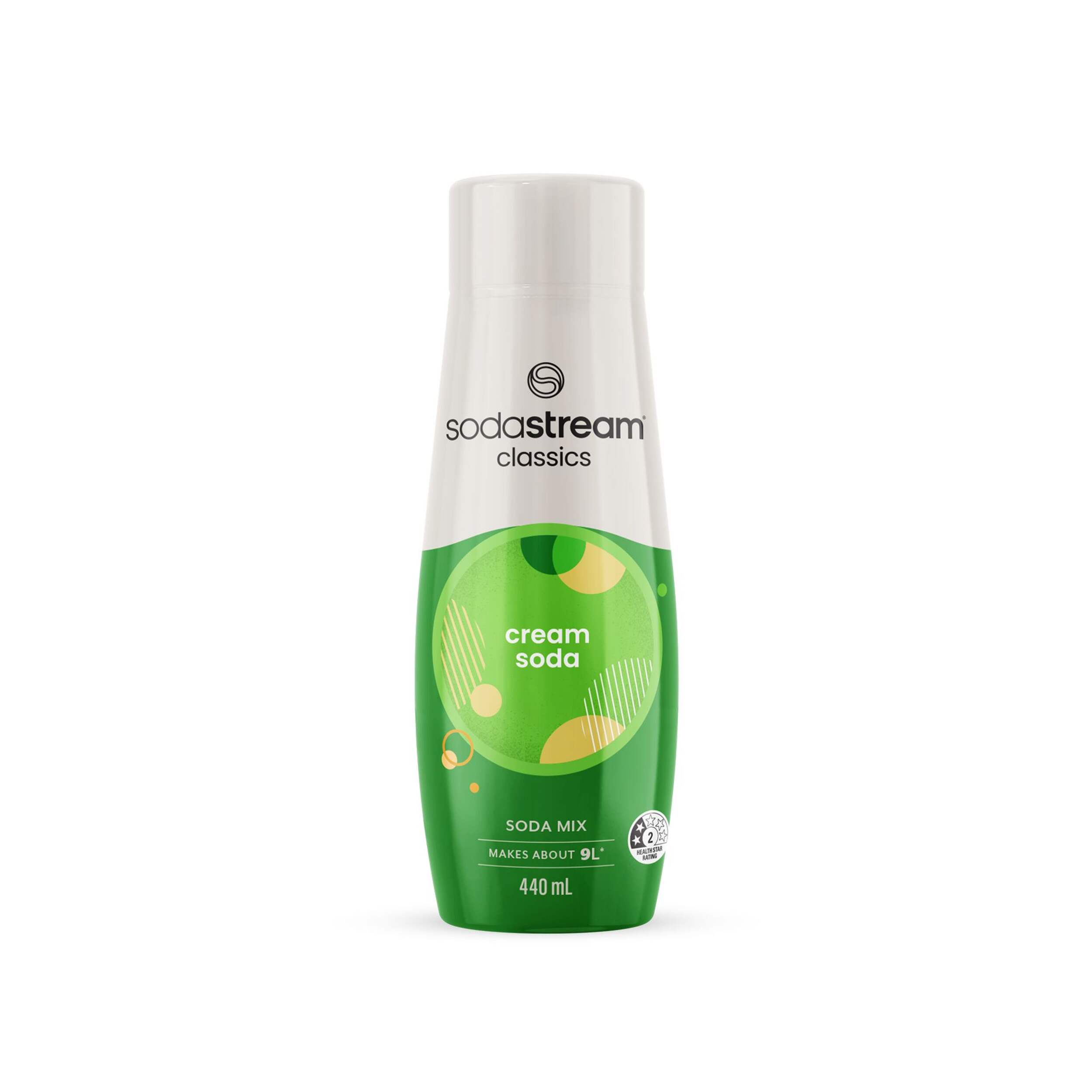 SodaStream Classic Cream Soda Flavour Sparkling Drink Mix, Caffeine-Free, 440mL Front_Flat