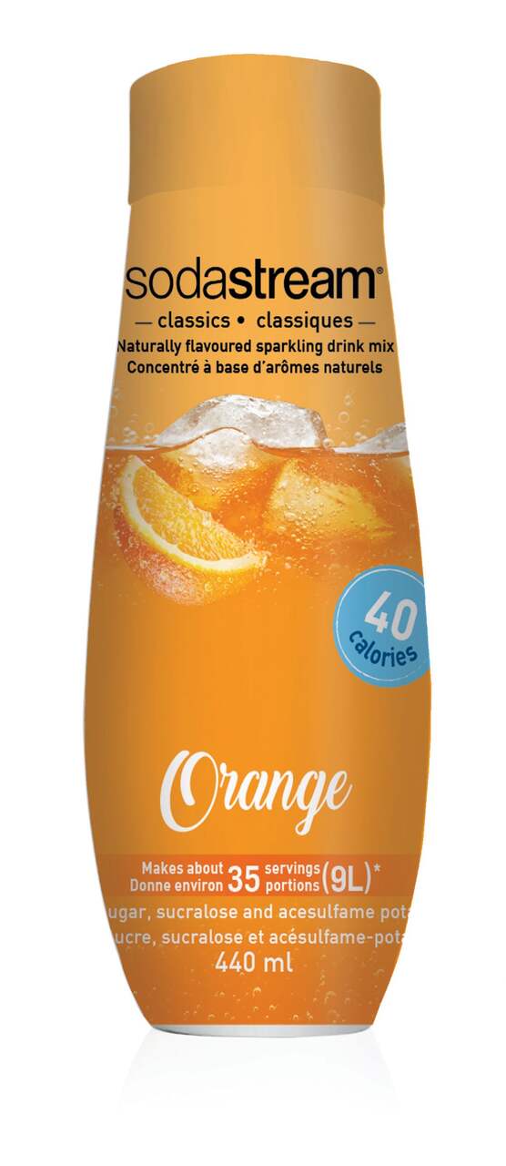 SodaStream Classic Orange Flavour Sparkling Drink Mix, Caffeine