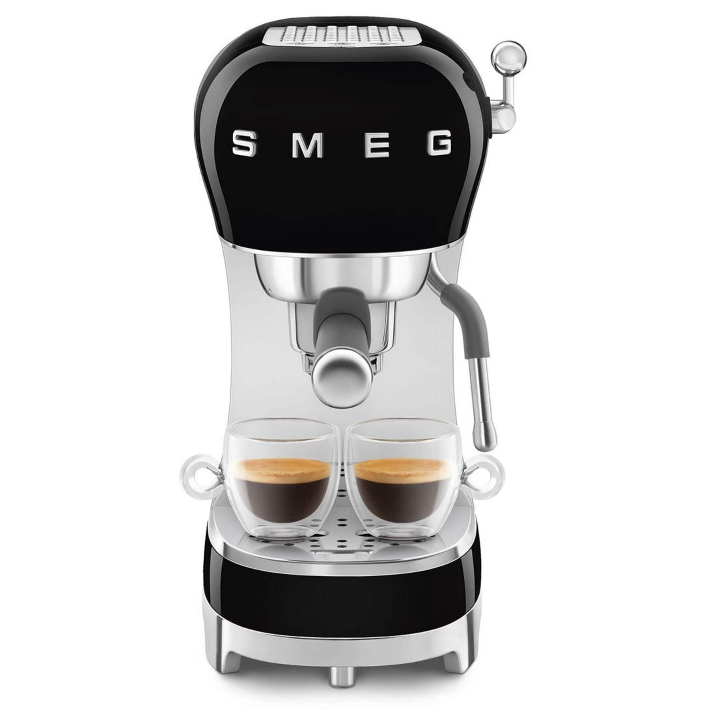 SMEG Manual Espresso Maker with Thermoblock Heating, Black Front_Flat
