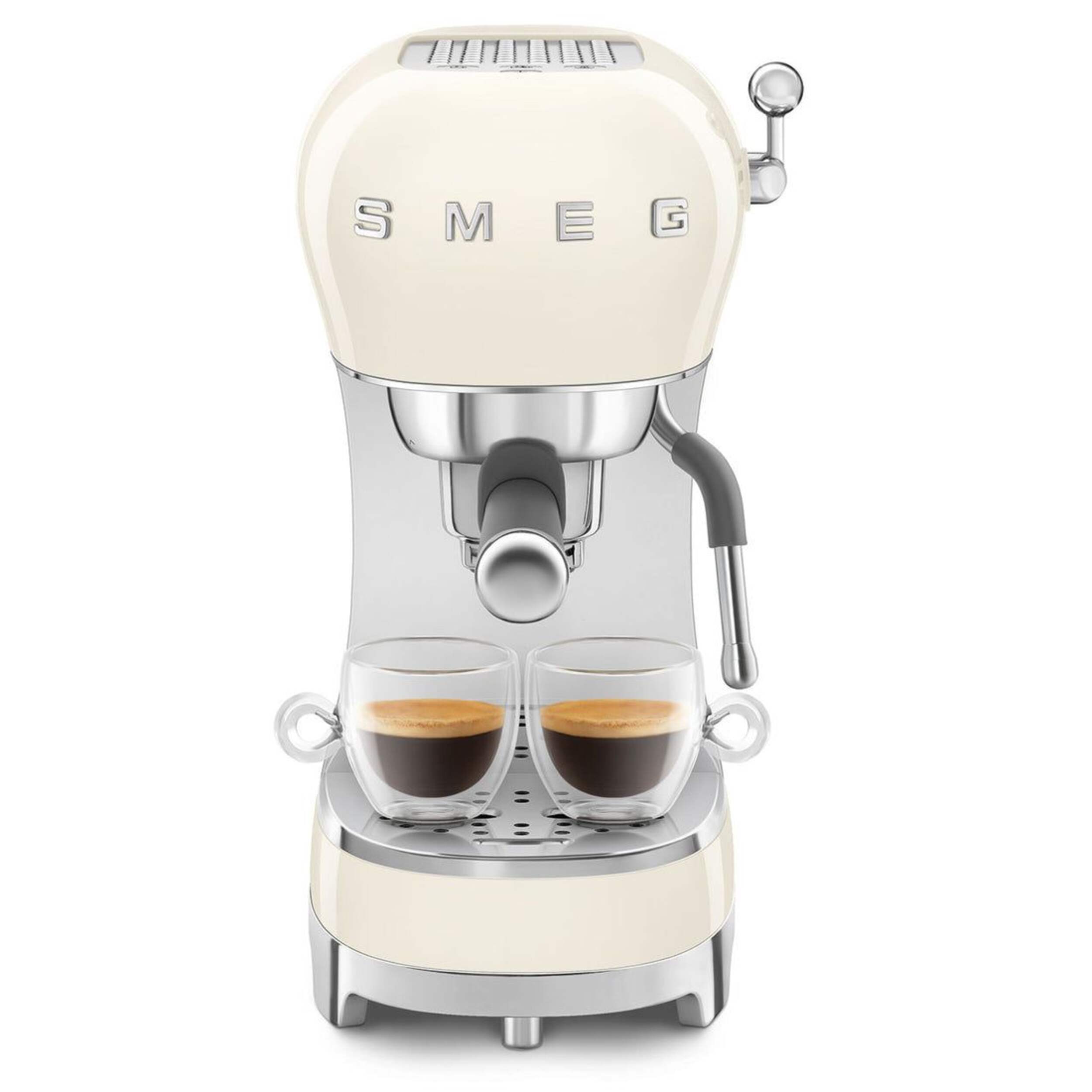 SMEG Manual Espresso Maker with Thermoblock Heating, Cream Front_Flat