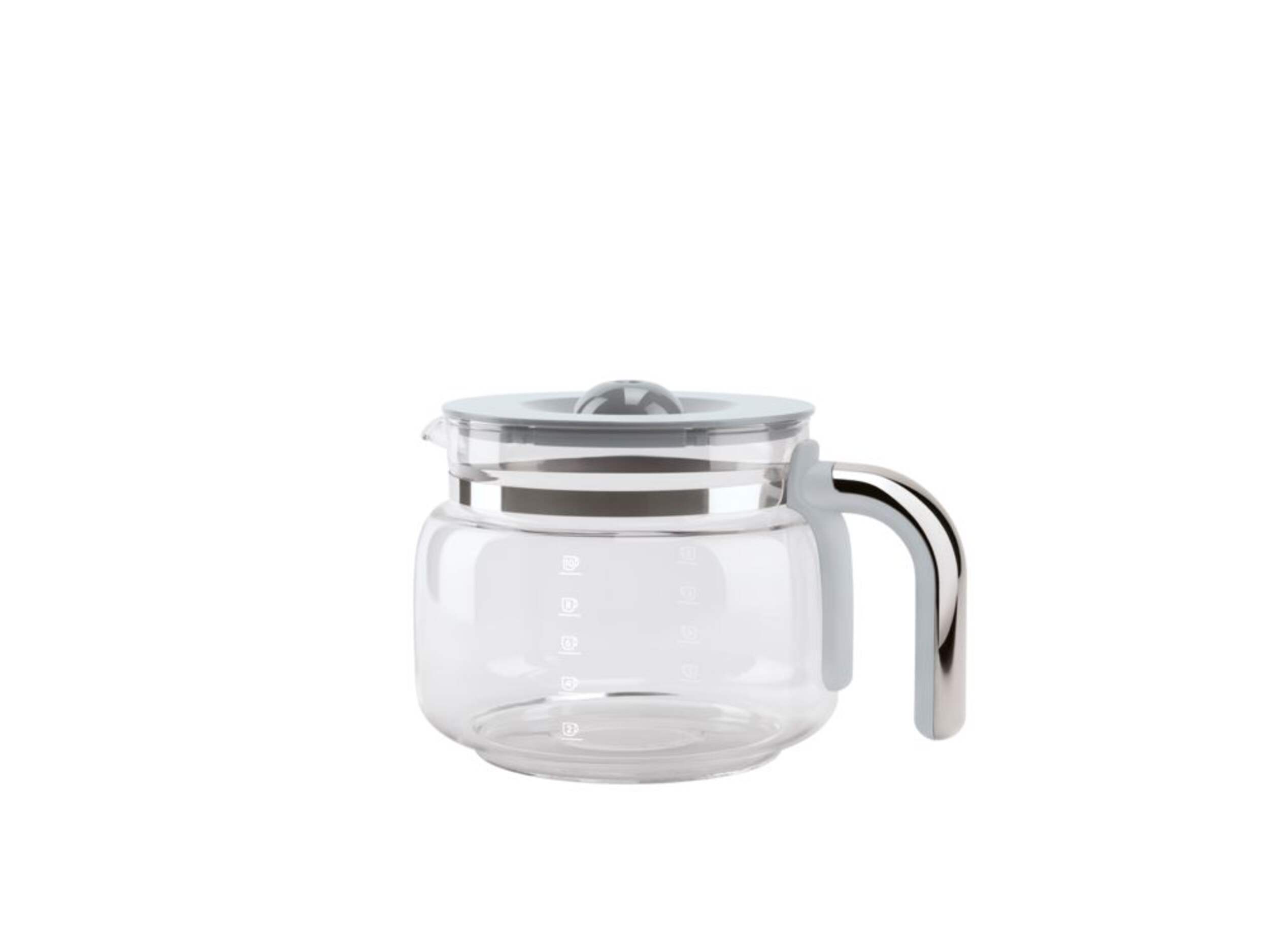 SMEG Glass Carafe with Plastic Handle and Lid, 10-Cup Side_Left