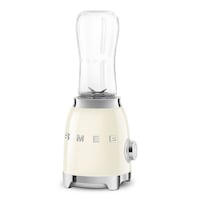 SMEG 300W Stainless Steel Personal Jar Blender, Cream Front_Angled_Left
