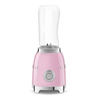 SMEG 300W Stainless Steel Personal Jar Blender, Pink Front_Flat