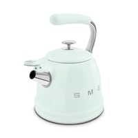 SMEG Stove Top Whistling Kettle, Pastel Green, 2.3-L Front_Angled_Left