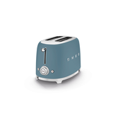 SMEG Compact 2-Slice Traditional Toaster, Storm Blue Front_Three_Fourths_Angled_Left