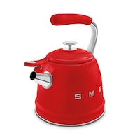 Bouilloire sifflante pour cuisinière SMEG, rouge Front_Angled_Left