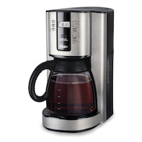 Oster® Programmable Coffee Maker, Stainless Steel, 12-Cup Front_Three_Fourths_Angled_Left