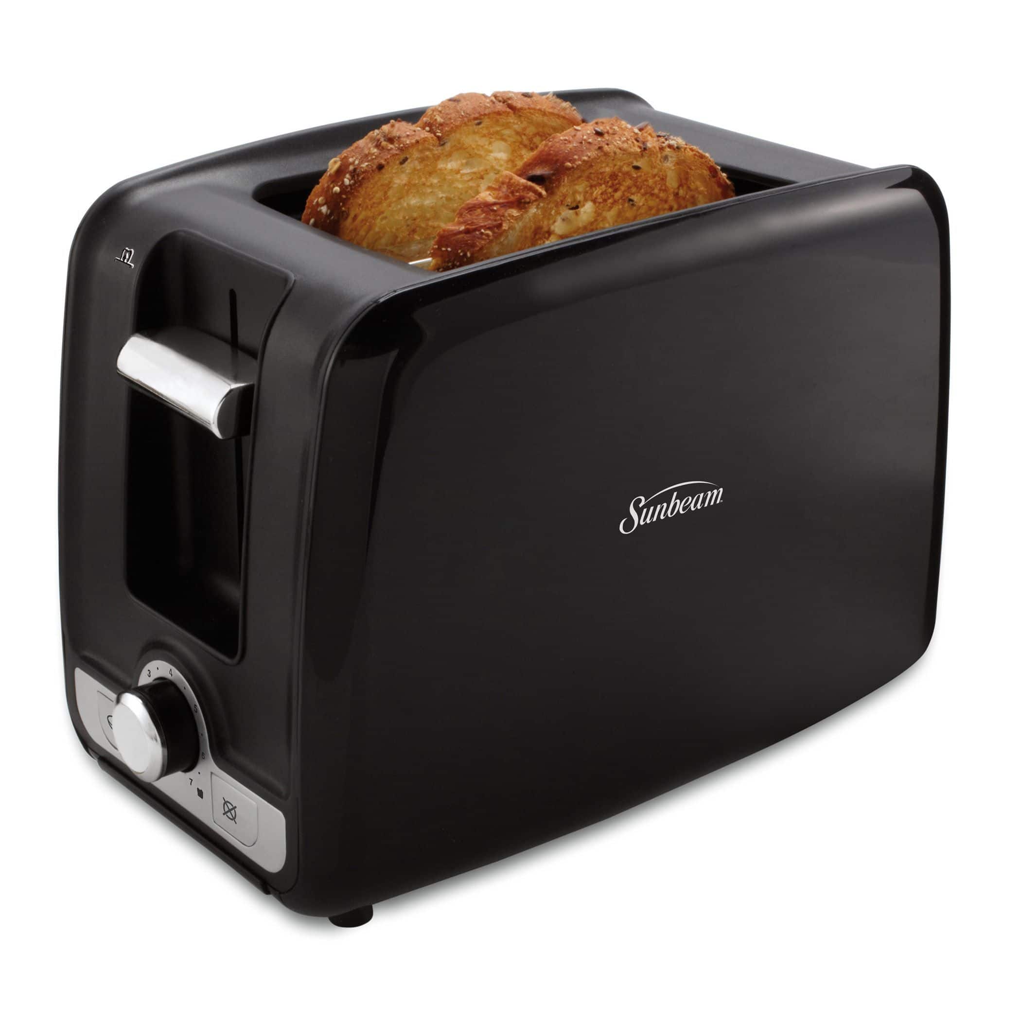 Sunbeam® Retractable Cord Toaster, Black, 2-Slice
