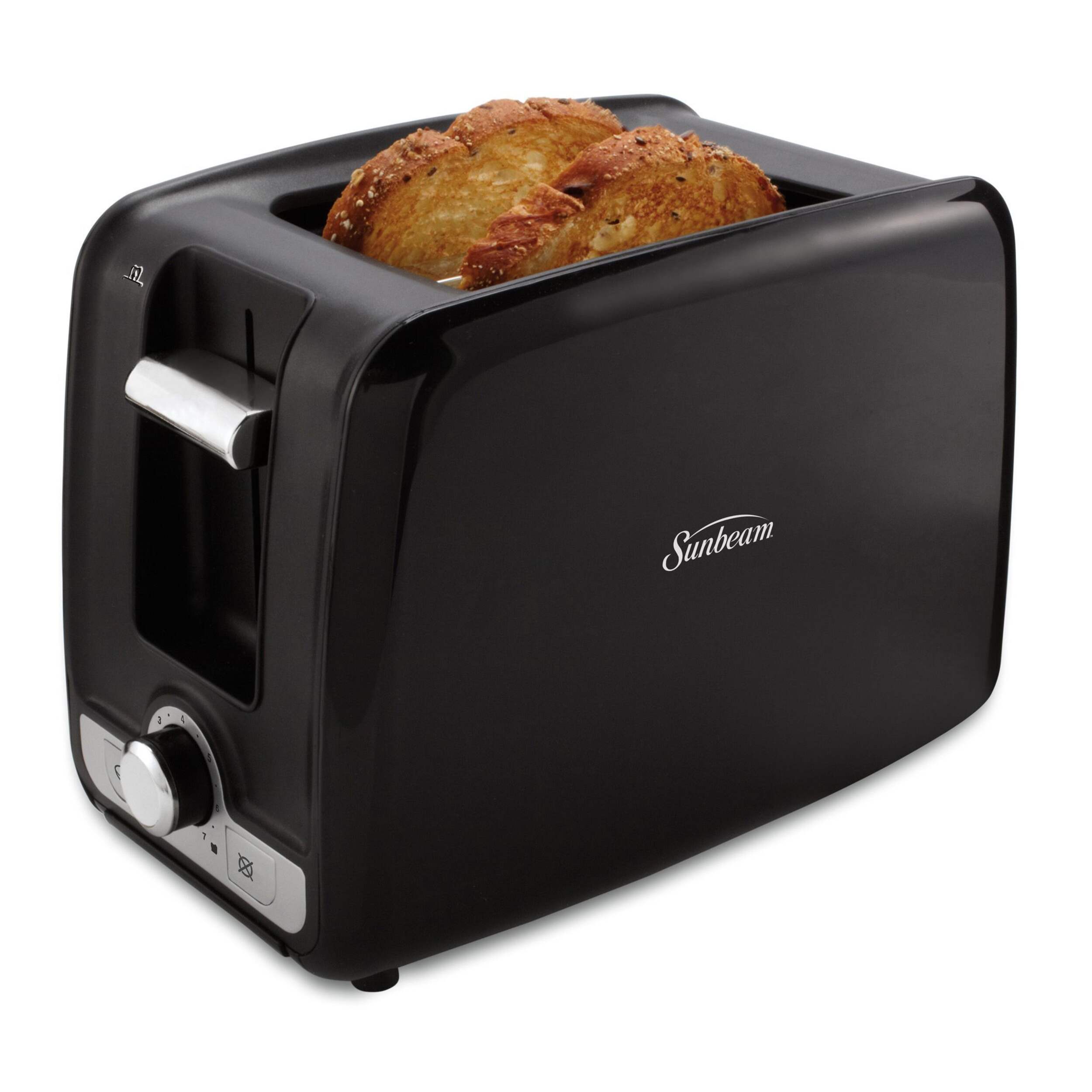 Sunbeam® Retractable Cord Toaster, Black, 2-Slice Front_Angled_Left