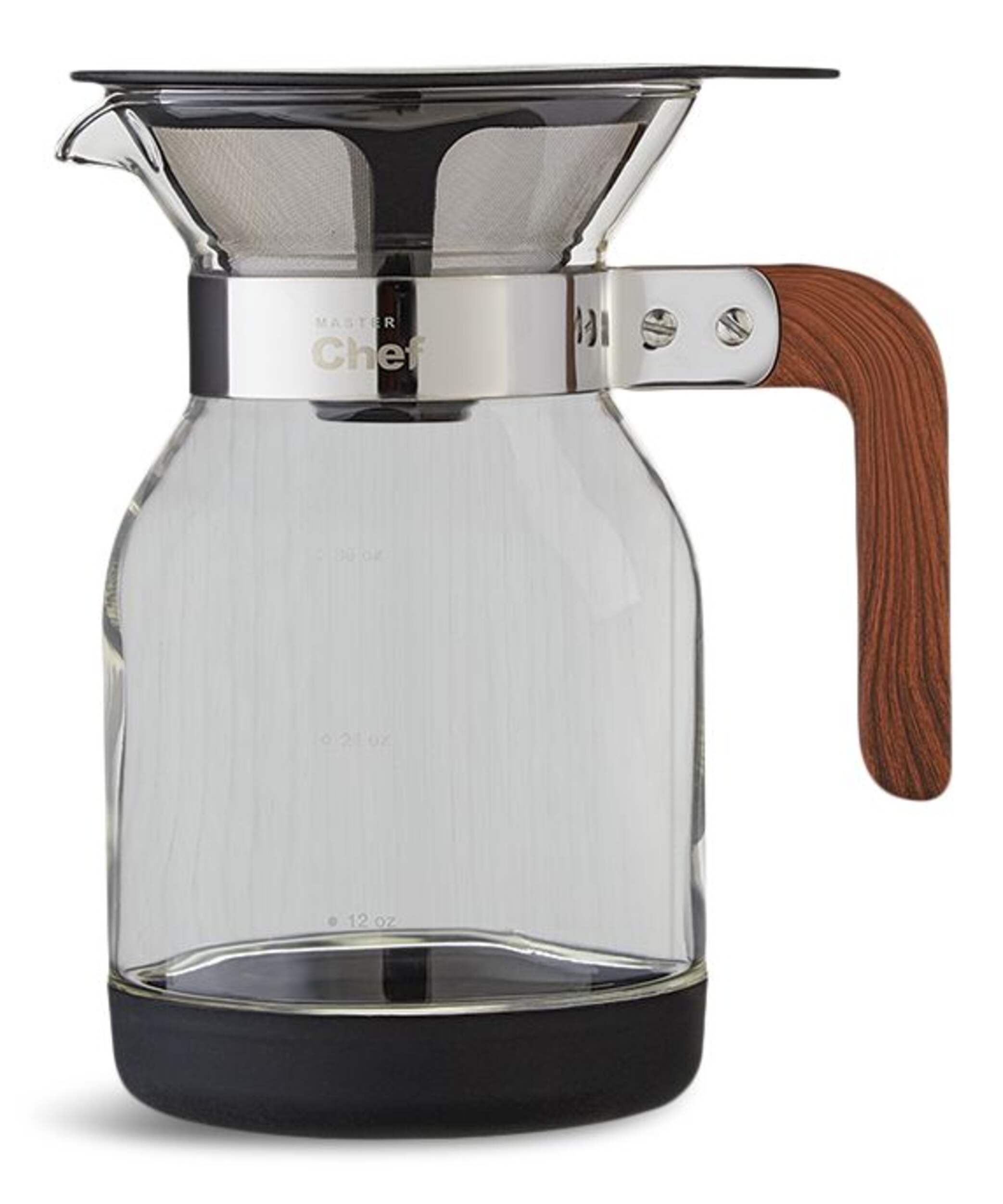 MASTER Chef 5-Cup Glass Pour Over Coffee Maker with Removeable Filter Basket Front_Flat