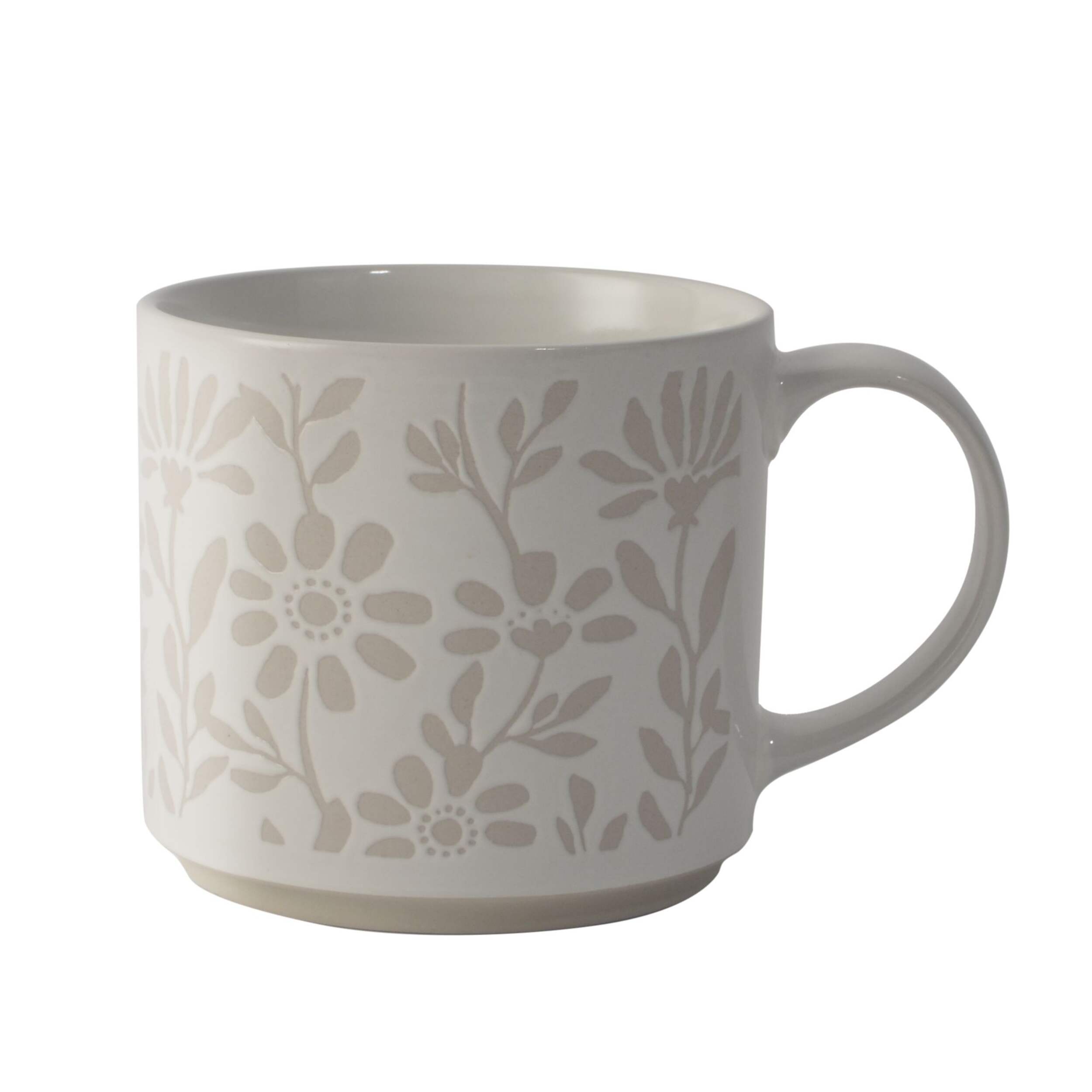 CANVAS Stackable Floral Stoneware Mug, 16-oz Front_Flat