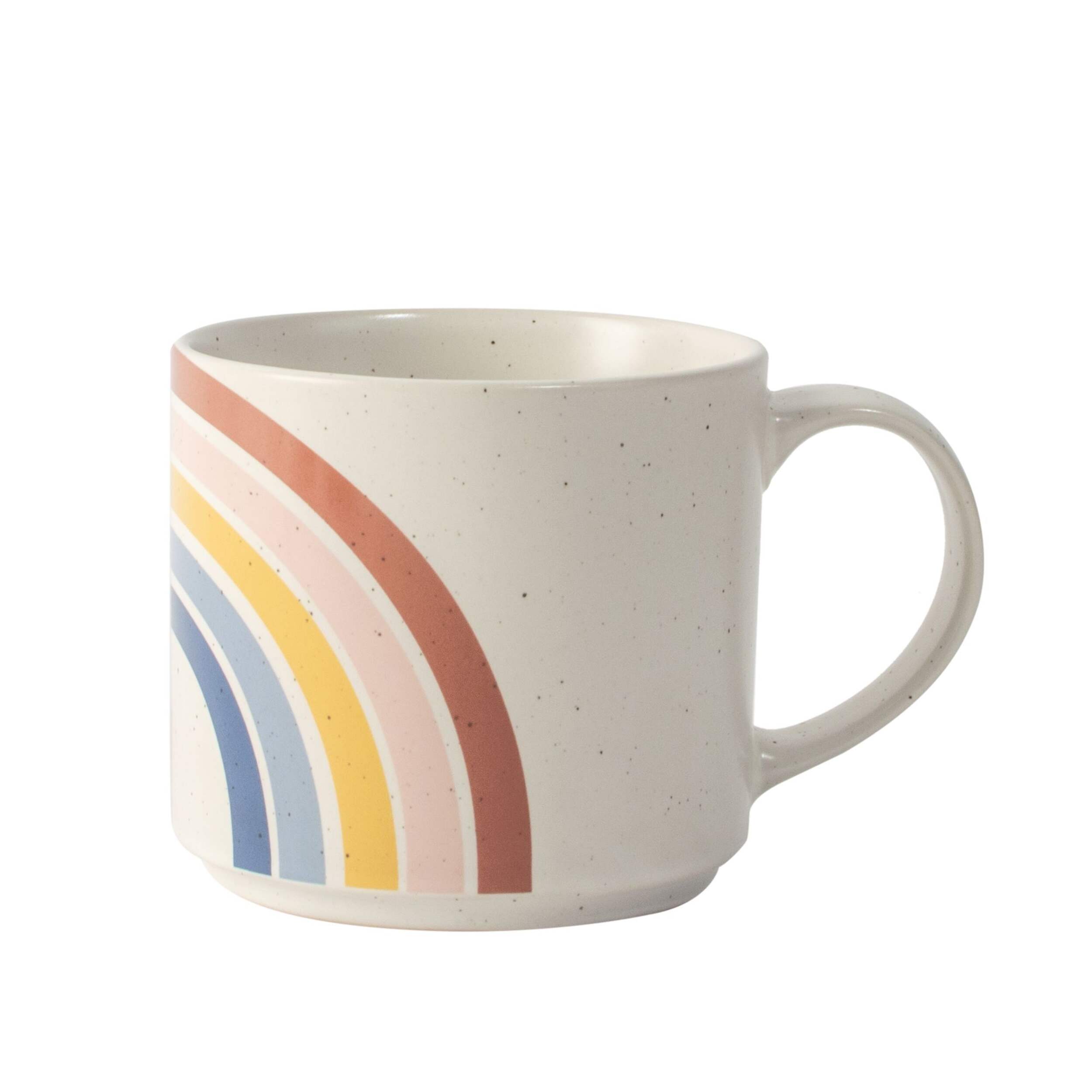 CANVAS Stackable Rainbow Stoneware Mug, Dishwasher Safe, 16-oz Front_Flat