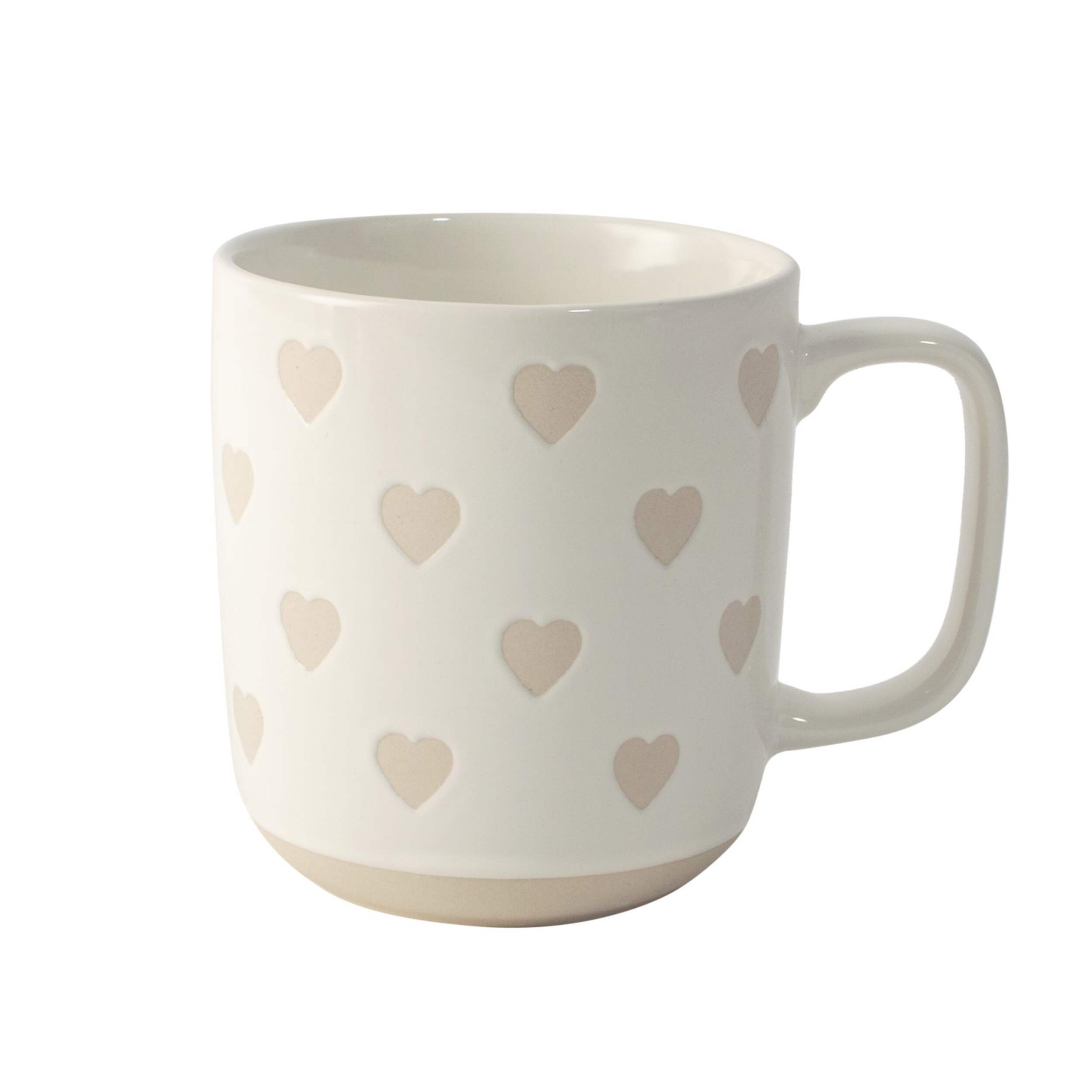 CANVAS Heart Stoneware Mug, 13-oz Front_Flat