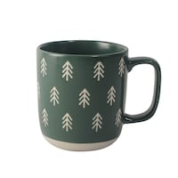 Tasse en grès CANVAS, conifères, 13 oz Front_Flat