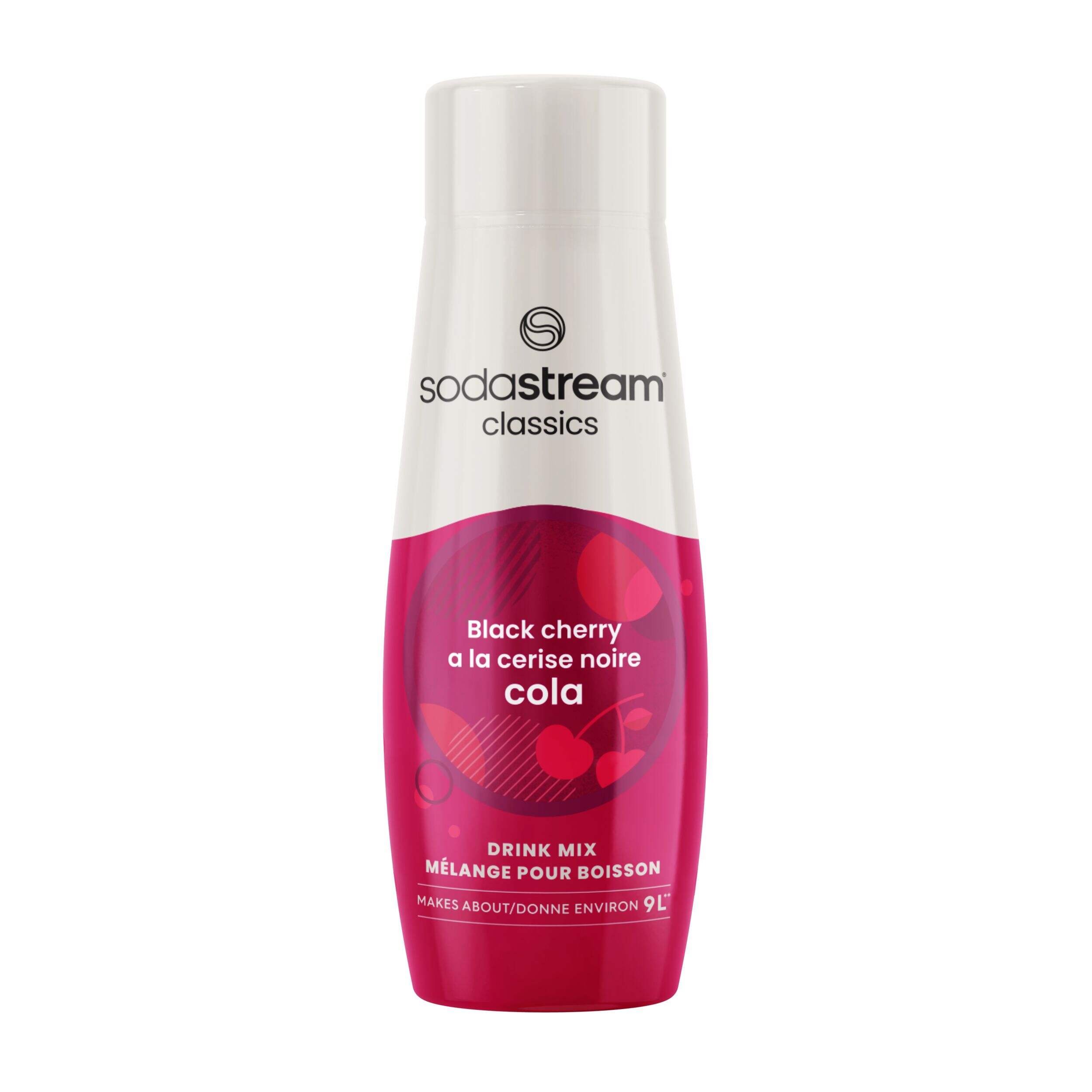SodaStream Classic Black Cherry Cola Flavour Sparkling Drink Mix, 440mL Front_Flat