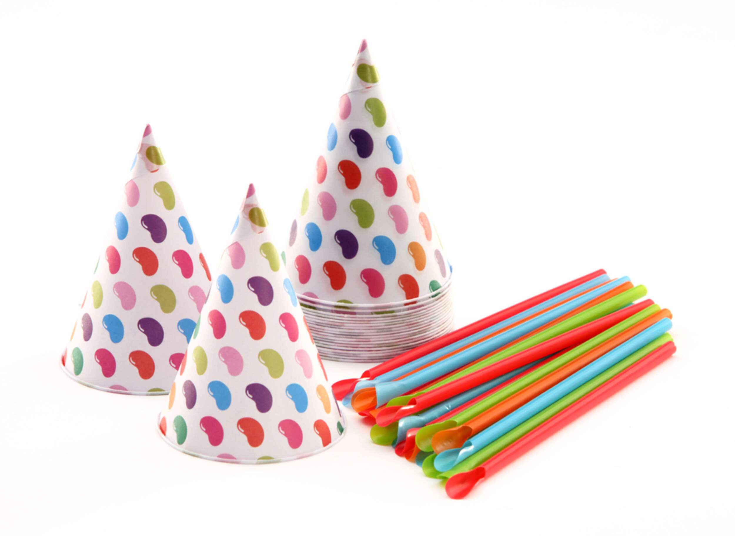 Jelly Belly Snow Cone Cups and Straws, 20-pk Composite_or_Mixed