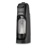 SodaStream Jet Sparkling Water Maker w/ 60L CO2 Cylinder & Reusable, BPA-Free Bottle, Metallic Black Front_Angled_Left