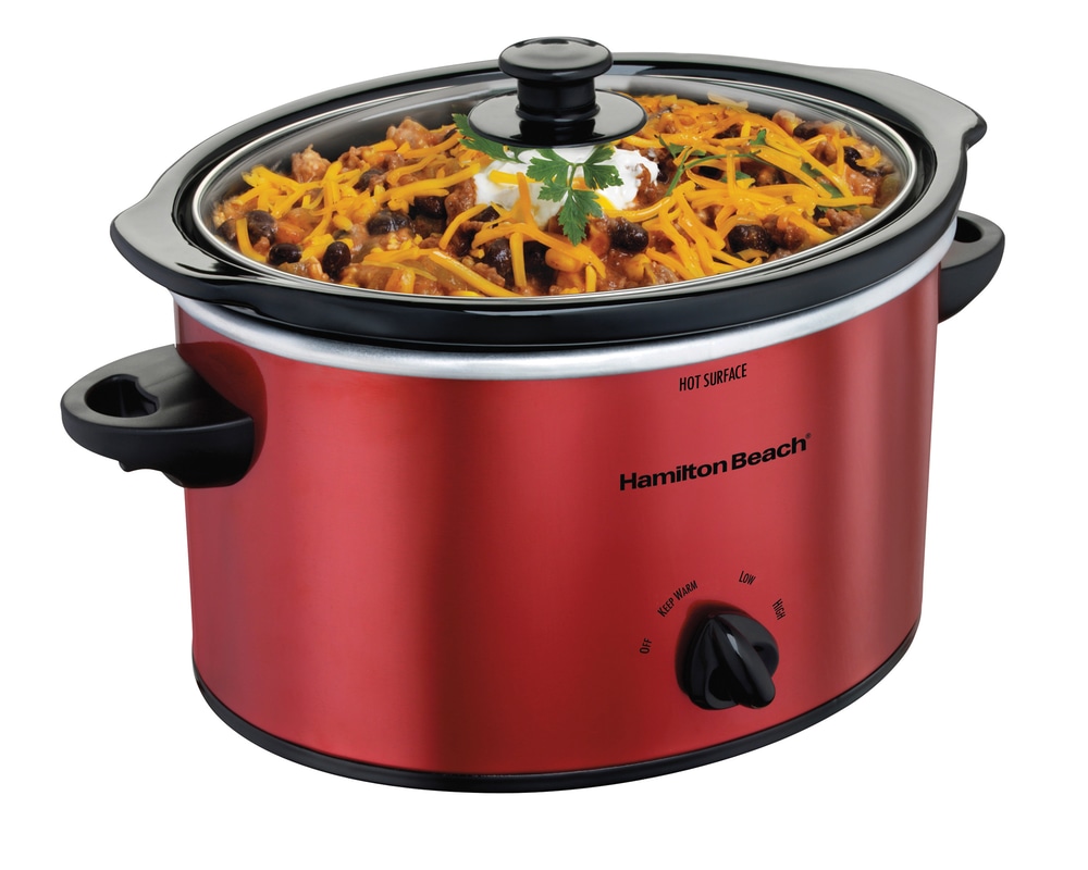 Hamilton Beach Slow Cooker, Red, 3qt Canadian Tire