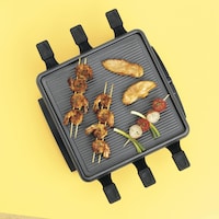 Hamilton Beach Gourmet Raclette, 8-pc Overhead_Flat