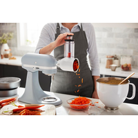 Kitchen Aid 100 Year Anniversary Stand Mixer, Misty Blue Front_Angled_Right