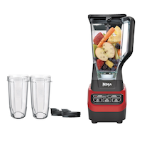 Ninja® Professional Blender w/ 2 Nutri Ninja® Cups, BPA-Free, Red, 1000W Composite_or_Mixed