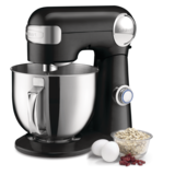 Cuisinart® Precision Master™ Tilt-Head Stand Mixer w/ 12 Speeds, Black, 5.5qt Front_Three_Fourths_Angled_Left