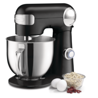 Cuisinart® Precision Master™ Tilt-Head Stand Mixer w/ 12 Speeds, Black, 5.5qt Front_Three_Fourths_Angled_Left