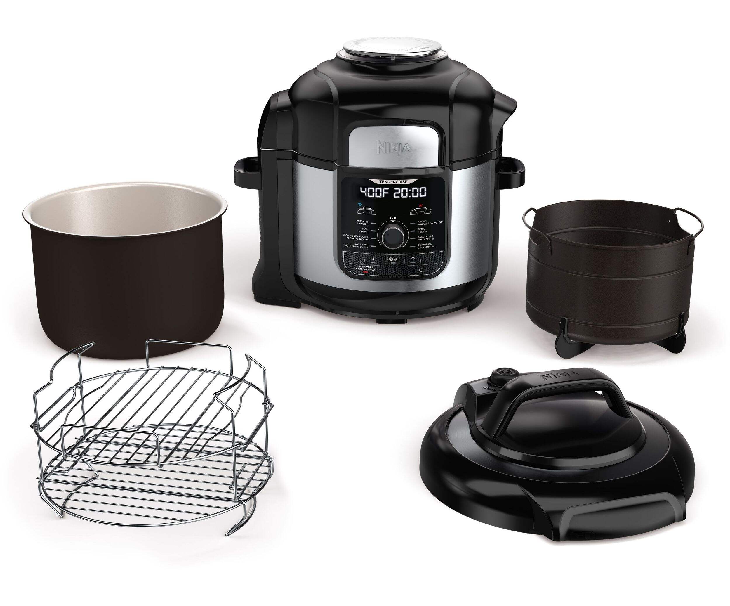 Ninja® Foodi™ 9-in-1 Deluxe XL Pressure Cooker & Air Fryer - Stainless Steel, 8-qt Composite_or_Mixed