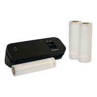 FoodSaver® Compact Vacuum Sealer w/ 2 Heat Seal Rolls, Black Composite_or_Mixed