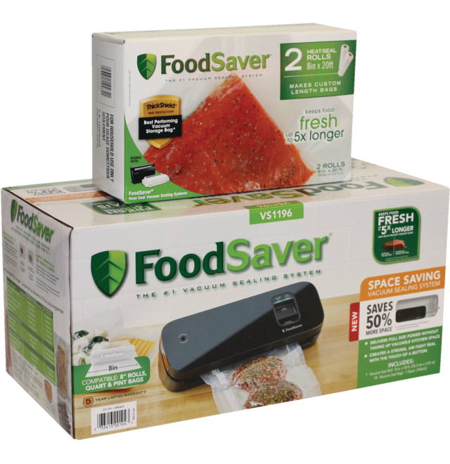 FoodSaver® Compact Vacuum Sealer w/ 2 Heat Seal Rolls, Black Canadian Tire