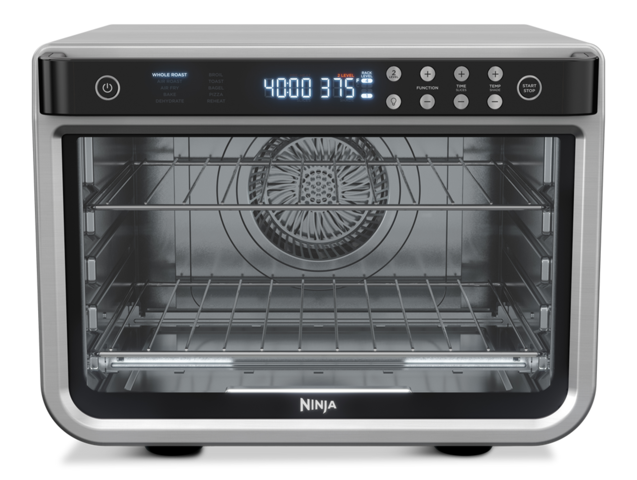 Ninja® Foodi™ XL Pro Digital Convection Air Fryer Toaster Oven, w/ 10 Functions, Stainless Steel Front_Elevated