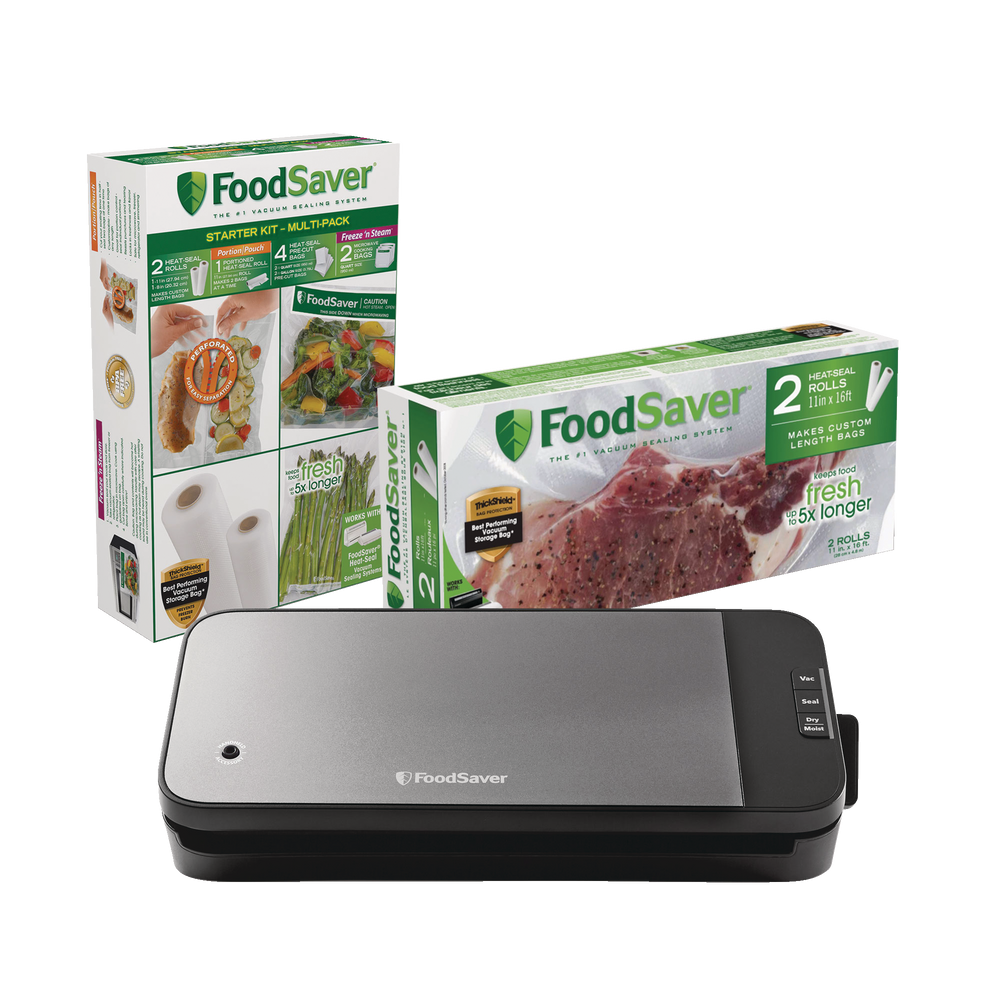 FoodSaver® Vacuum Sealer/Sealing System w/ 2 Storage Rolls & Starter