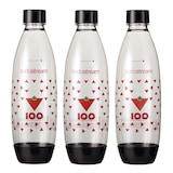 SodaStream Canadian Tire 100th Anniversary Special Edition Carbonating Bottles, 1-L, 3-pk Front_Flat