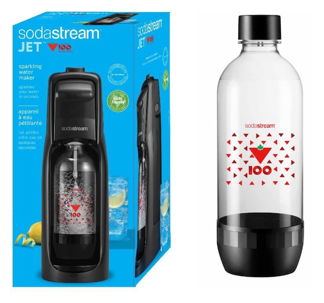 SodaStream Canadian Tire 100th Anniversary Special Edition Jet Sparkling Water Maker, Metallic
