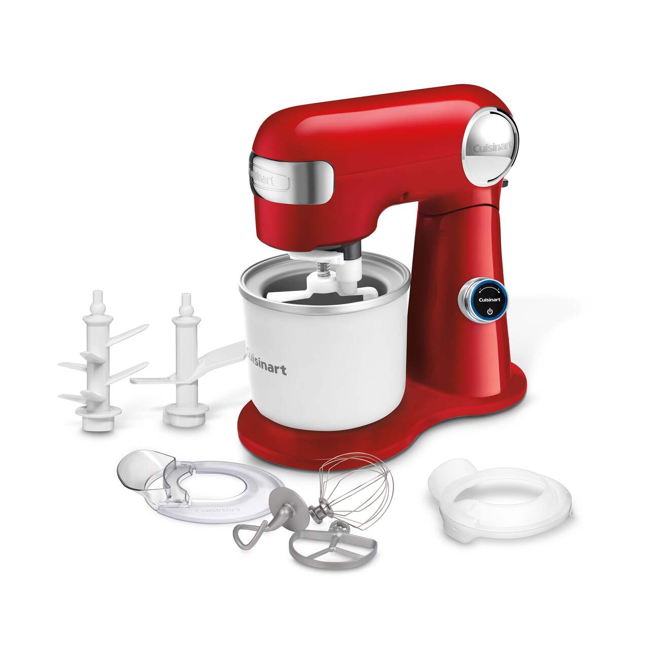 Cuisinart Sm-50r 5.5-Quart Stand Mixer Ruby Red Bundle with 1 Year Extended Protection Plan