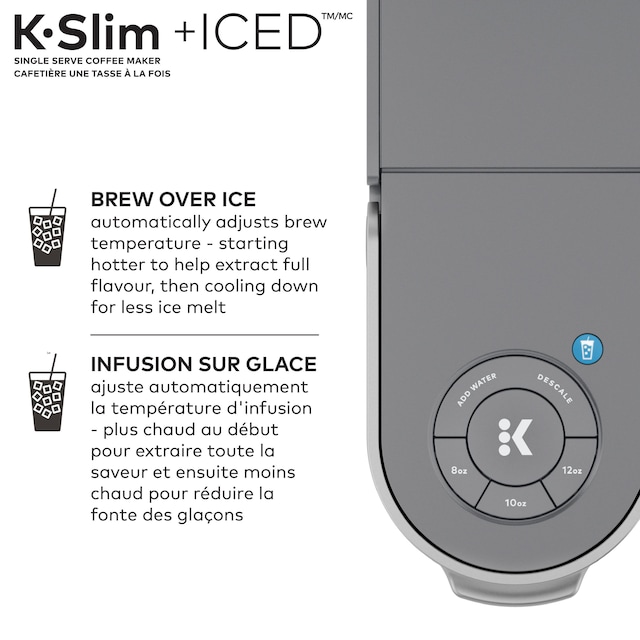 Keurig KSlim Iced Single Serve Coffee Maker, Grey Canadian Tire