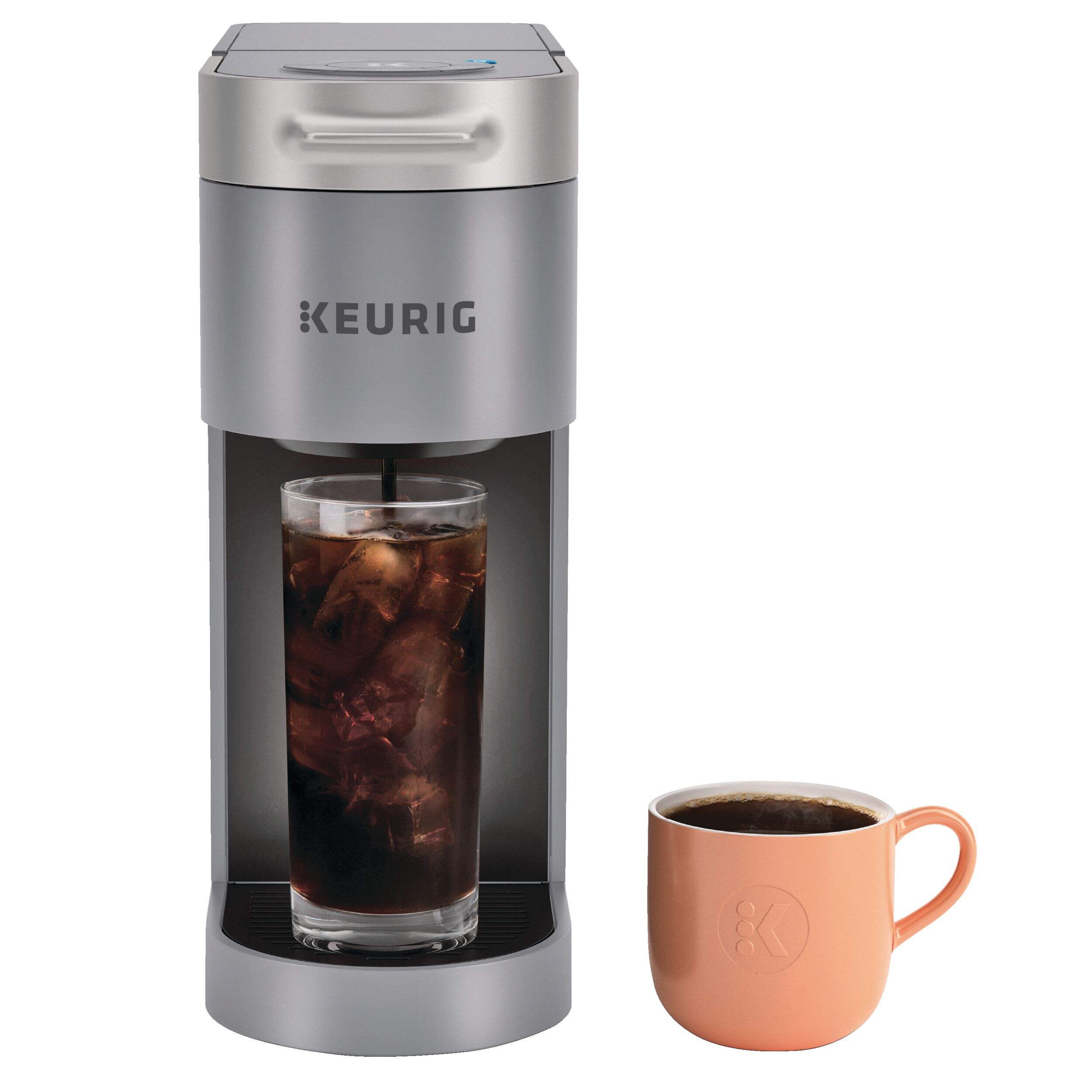 Keurig K-Slim Iced Single Serve Coffee Maker, Grey Front_Elevated