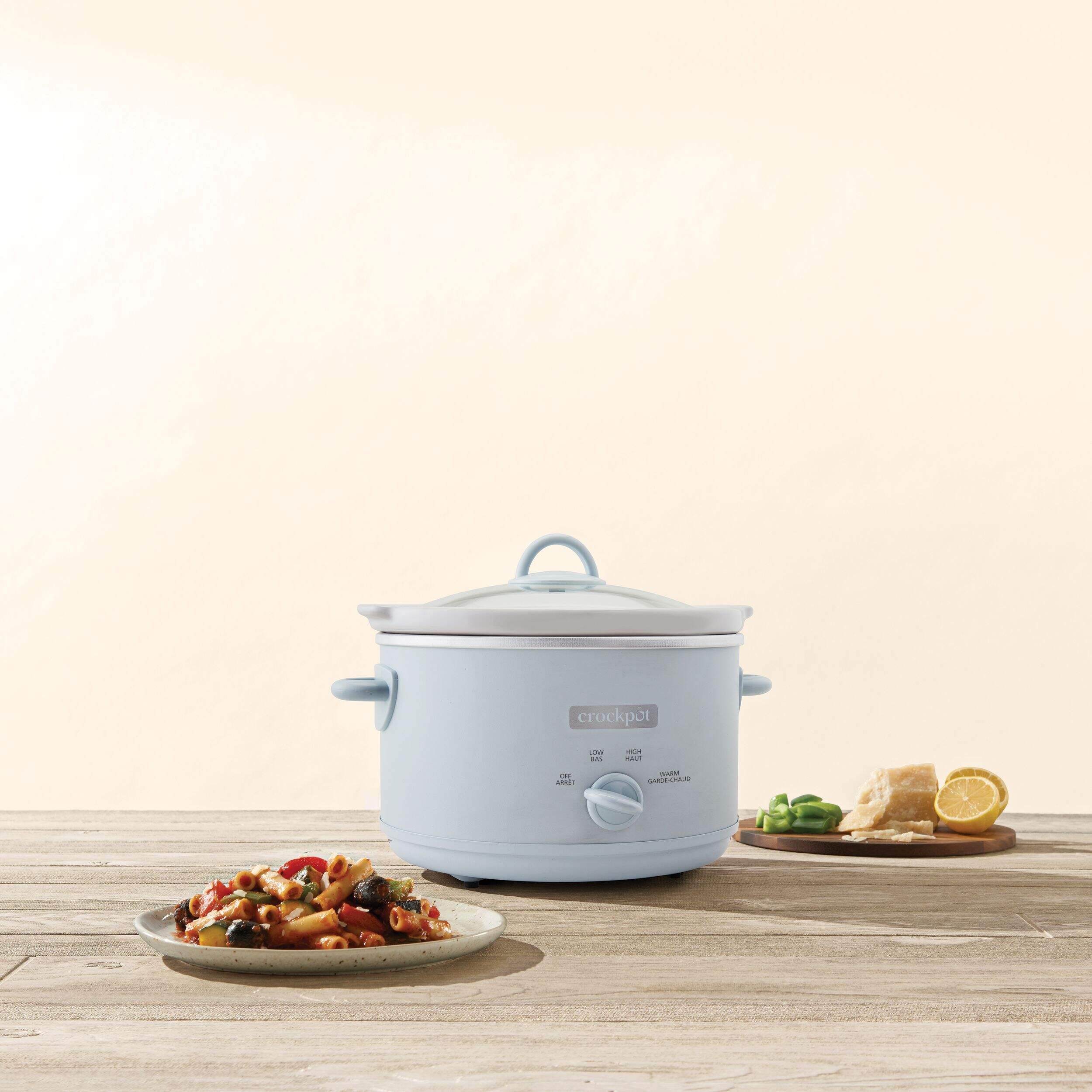 CrockPot Manual Stoneware Slow Cooker, 4.5qt, Blue Canadian Tire