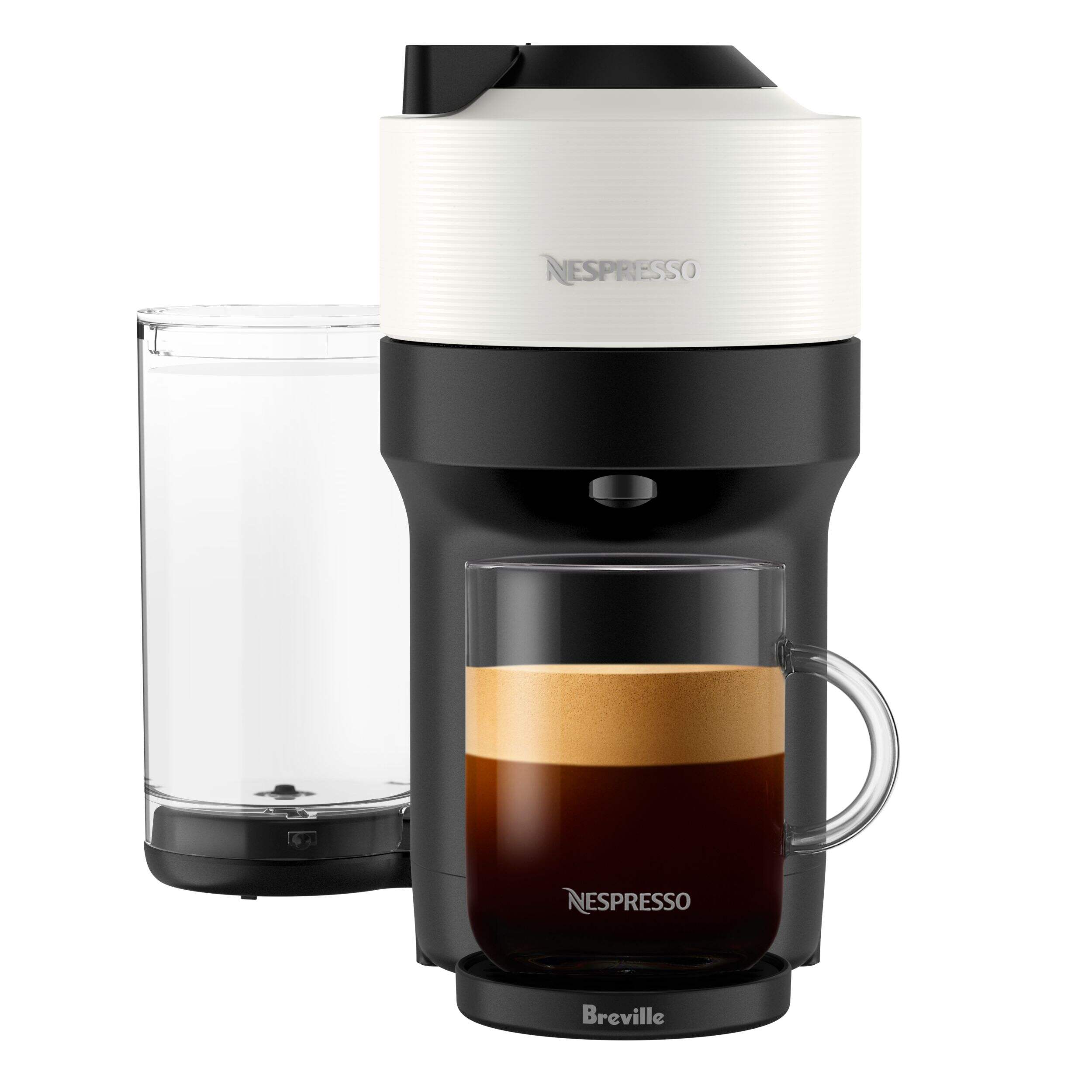 Nespresso Vertuo POP+ Coffee & Espresso Machine by Breville, White Front_Flat