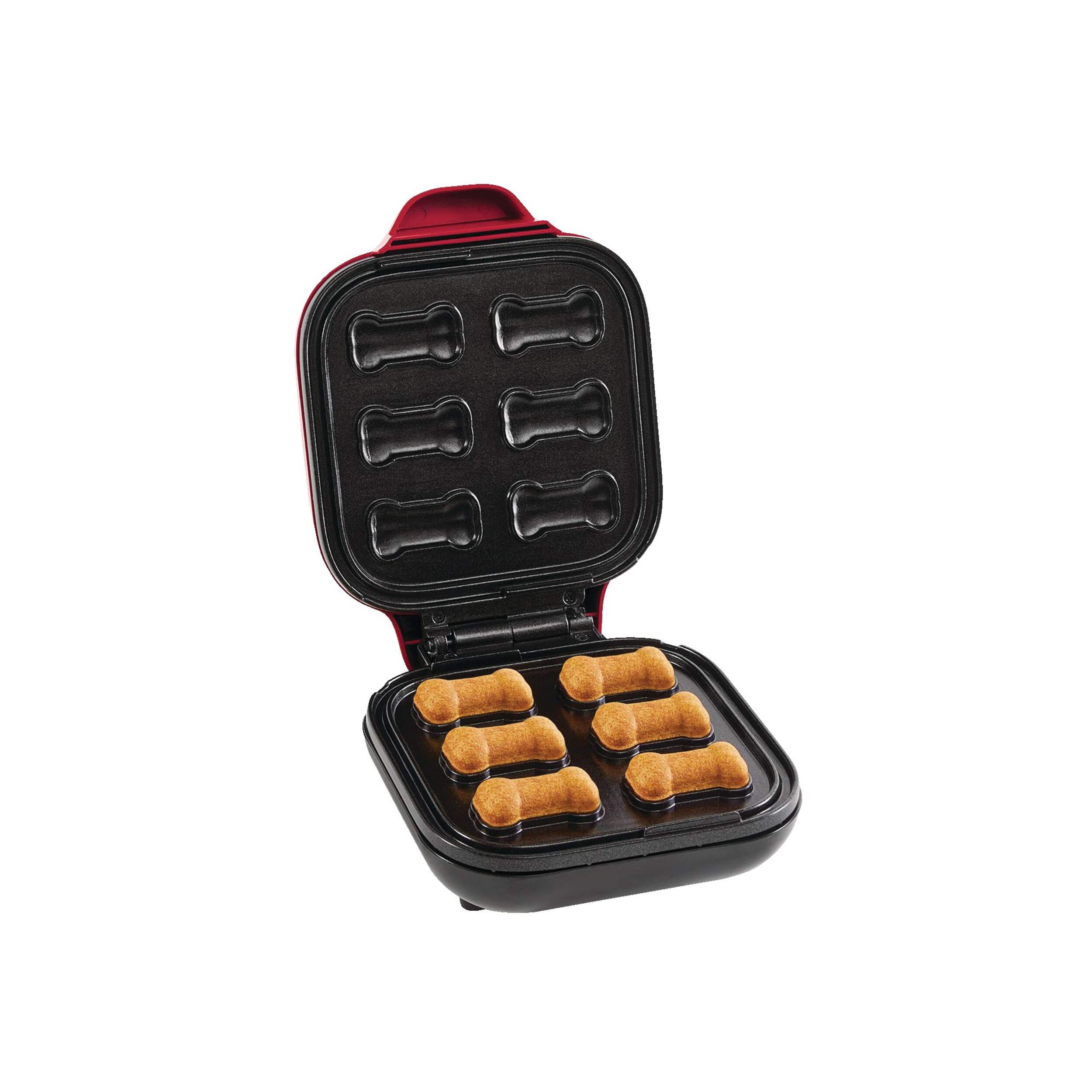 Dash Dog Bone-Shaped Treat Maker, Red Front_Three_Fourths_Angled_Right
