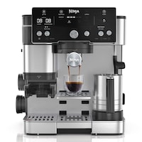 Ninja Luxe™ Café Essential Series, 2-in-1 Espresso Machine and Drip Coffee Maker, Built-in Grinder, Grey Front_Flat