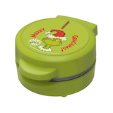 Grinch Christmas Mini Waffle Maker, 550 W, Green Front_Three_Fourths_Angled_Left