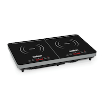 Salton Double Induction Cooktop, LED Display & Touch control with 10 Power Settings