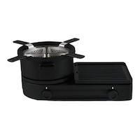 Fondussimo Electric Fondue Set, Black Front_Elevated
