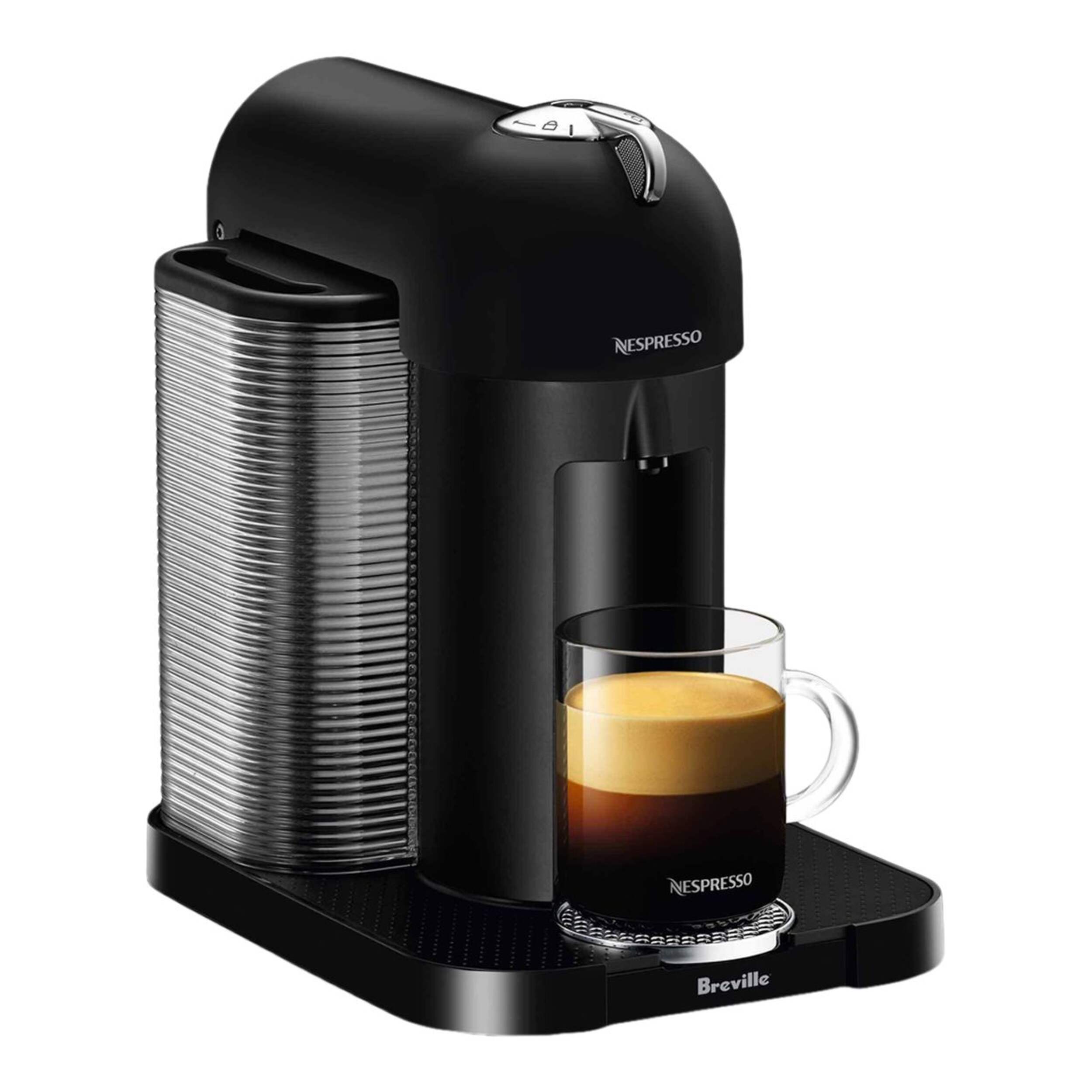 Nespresso Vertuo Coffee Machine by Breville, Matte Black Front_Angled_Right