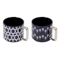 Core Home Hanukkah Mug with Silver Accents, 2-pk