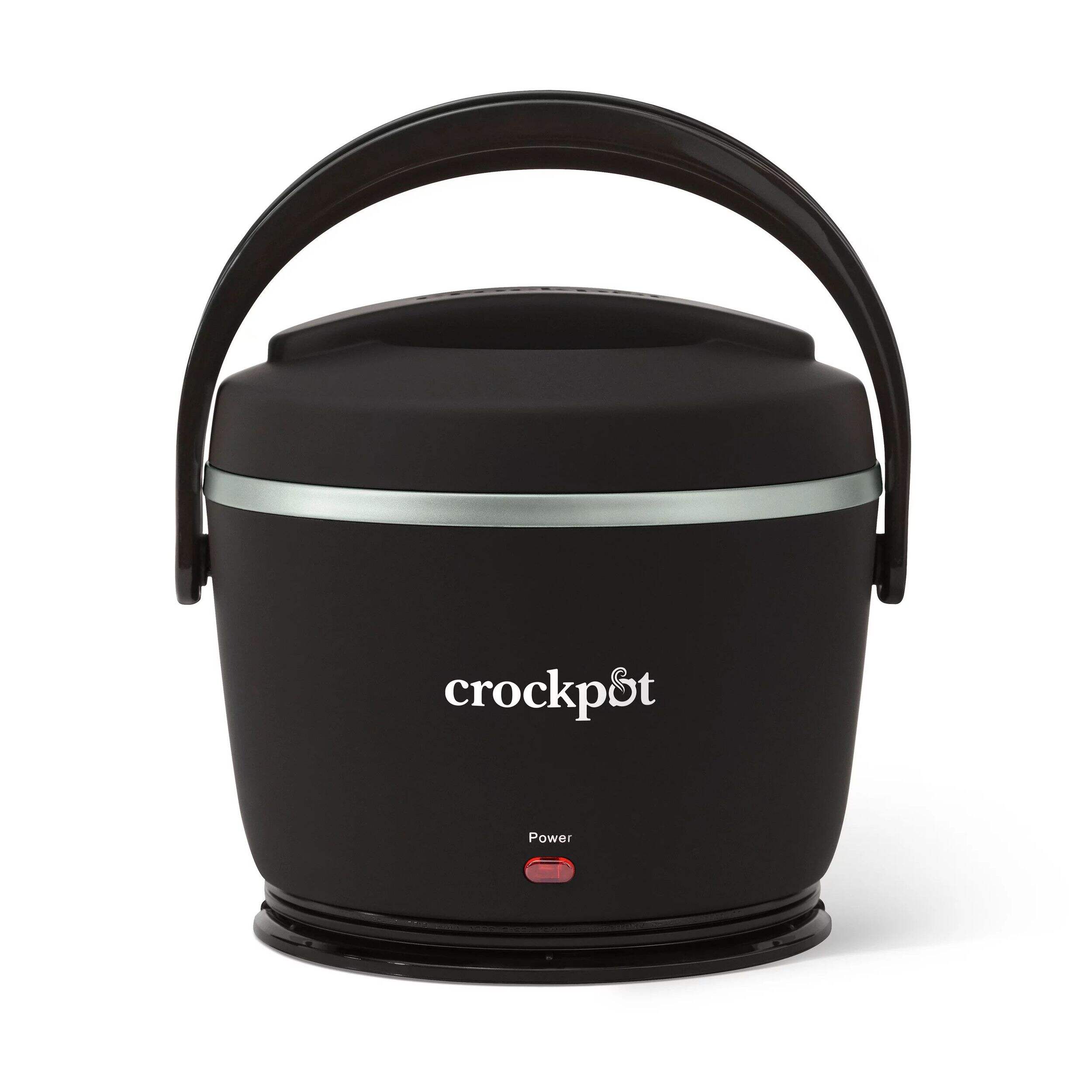 Crock Pot Black Licorice Electric Lunch Box with Detachable Cord Front_Flat