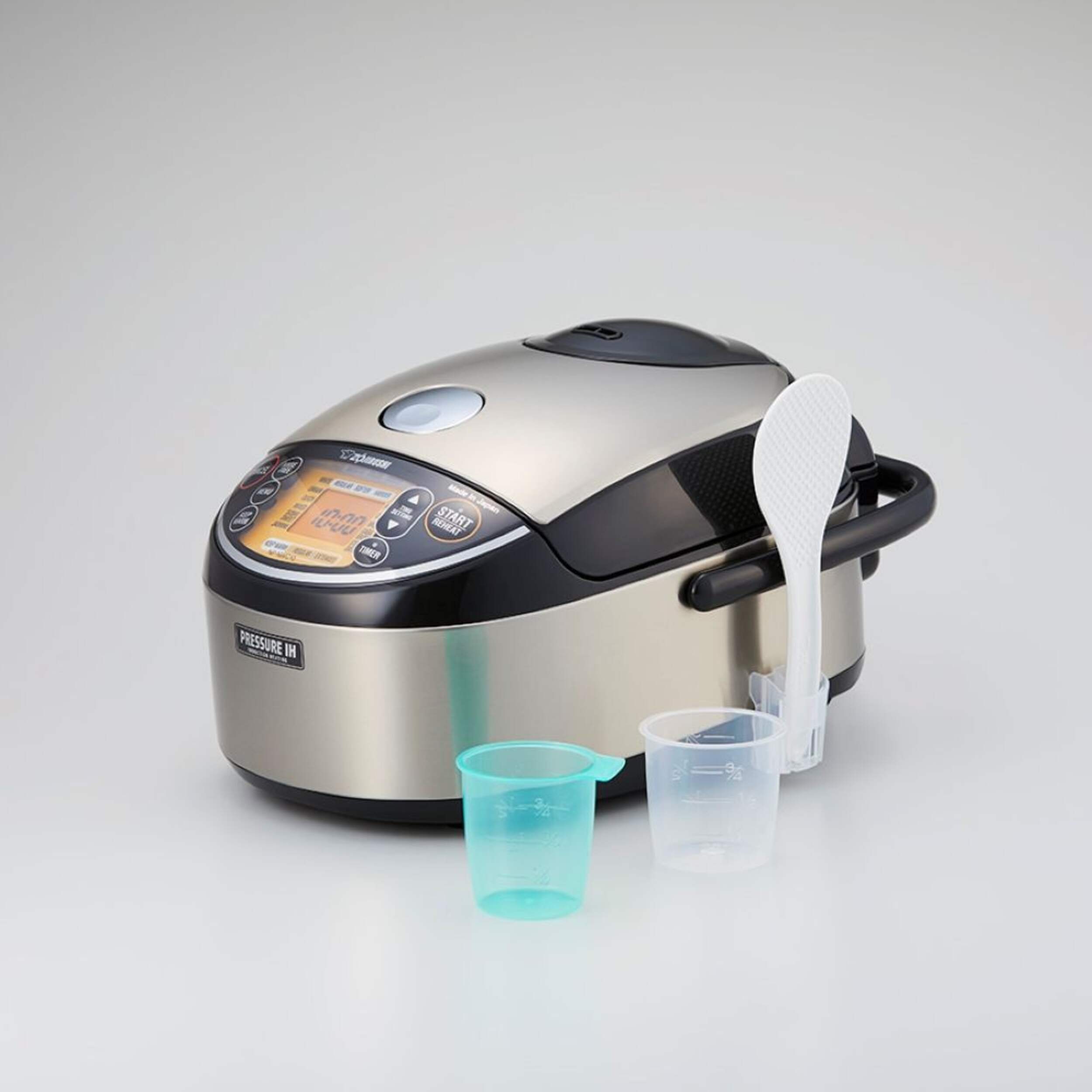 Zojirushi Pressure Induction Heating Rice Cooker, Brown, 5.5-cups Front_Angled_Left