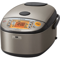 Zojirushi Induction Heating Rice Cooker, Brown, 5.5-cups Front_Three_Fourths_Angled_Left