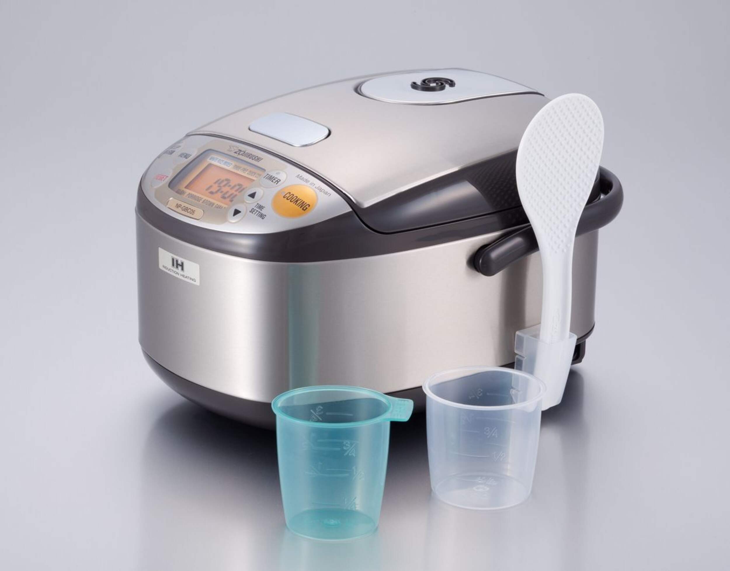 Zojirushi Induction Heating System Rice Cooker with Lid, Brown, 3-cups Front_Three_Fourths_Angled_Left